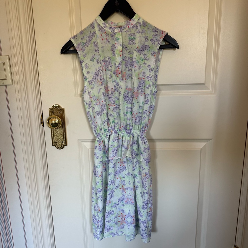 Floral Sleeveless peplum Dress xs